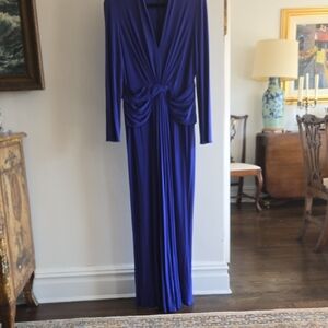 Issa London Royal Blue Draped Dress